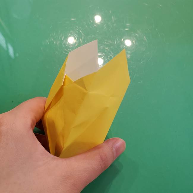 どんぐりの折り紙の折り方作り方(立体)②実(24)