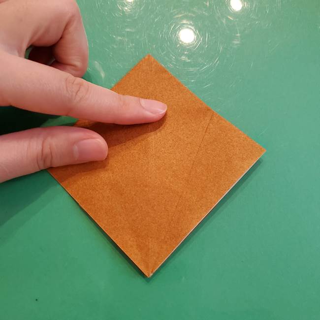 どんぐりの折り紙の折り方作り方(立体)③傘(12)