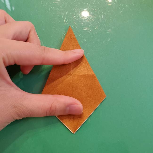 どんぐりの折り紙の折り方作り方(立体)③傘(18)