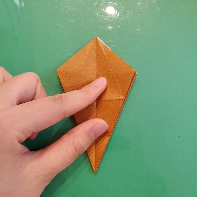 どんぐりの折り紙の折り方作り方(立体)③傘(26)