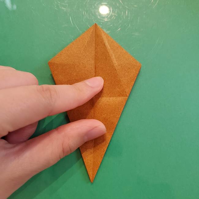 どんぐりの折り紙の折り方作り方(立体)③傘(29)