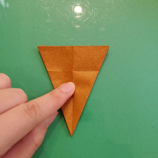 どんぐりの折り紙の折り方作り方(立体)③傘(30)