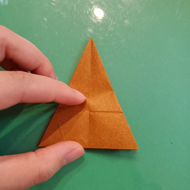 どんぐりの折り紙の折り方作り方(立体)③傘(31)