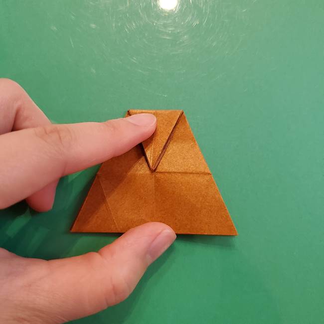 どんぐりの折り紙の折り方作り方(立体)③傘(32)
