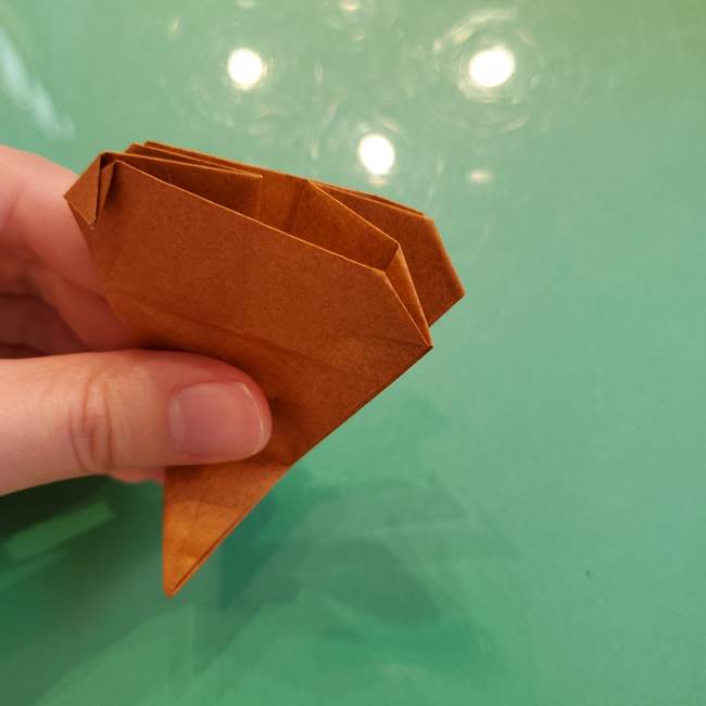 どんぐりの折り紙の折り方作り方(立体)④組み合わせ(8)