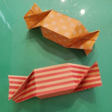 折り紙 キャンディーボックスの簡単な折り方★飴入れのラッピングがかわいい！