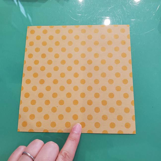 折り紙 キャンディーボックスの簡単な折り方作り方①折り方(2)