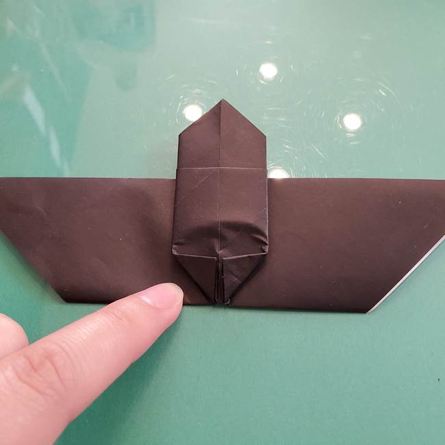 折り紙のコウモリがリアル！折り方作り方(立体)①前半(22)