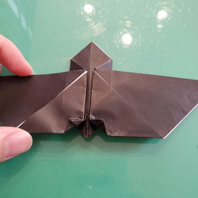 折り紙のコウモリがリアル！折り方作り方(立体)①前半(29)