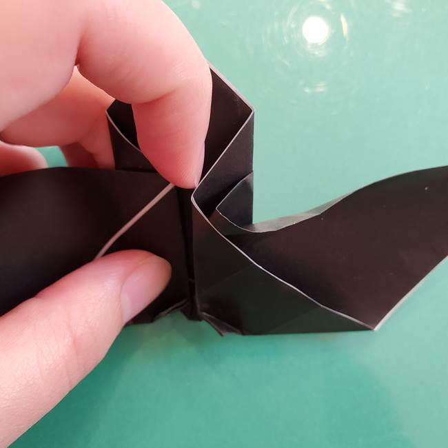 折り紙のコウモリがリアル！折り方作り方(立体)②後半(2)