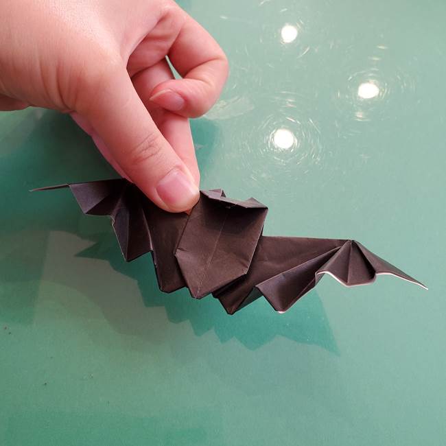折り紙のコウモリがリアル！折り方作り方(立体)②後半(22)