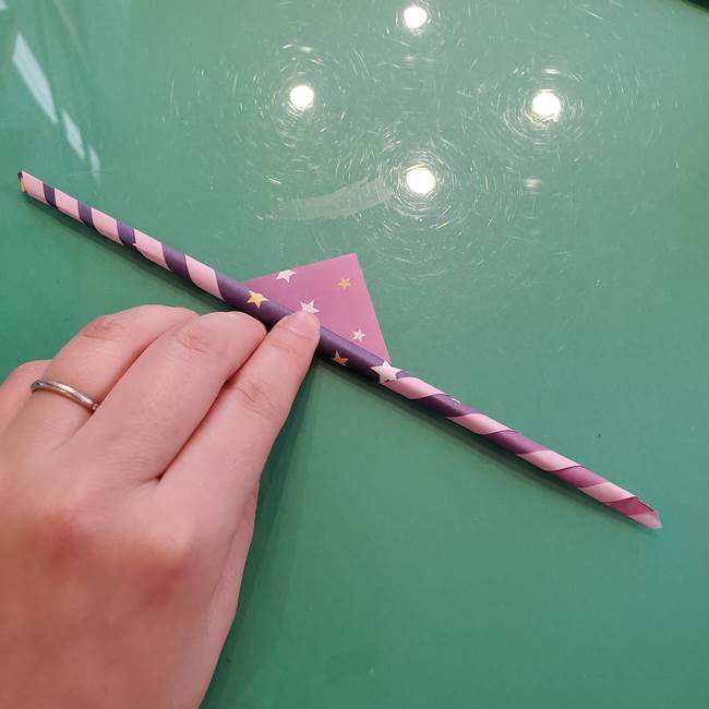 折り紙のペロペロキャンディの簡単な折り方作り方②スティック(6)