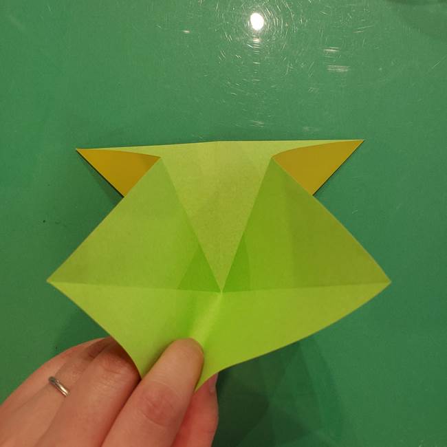 折り紙の梨 立体的でリアルな折り方作り方①前(11)