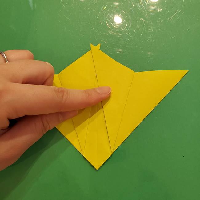 折り紙の梨 立体的でリアルな折り方作り方①前(13)