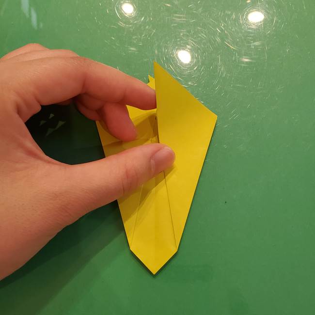 折り紙の梨 立体的でリアルな折り方作り方①前(16)
