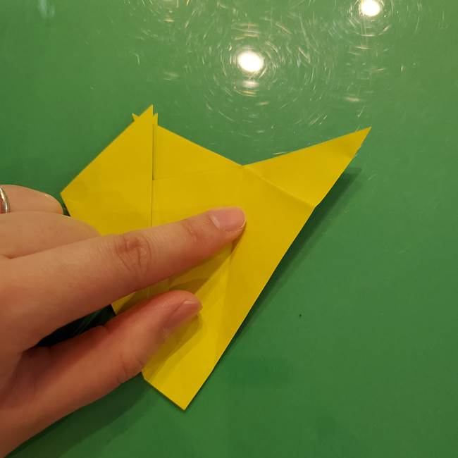 折り紙の梨 立体的でリアルな折り方作り方①前(18)