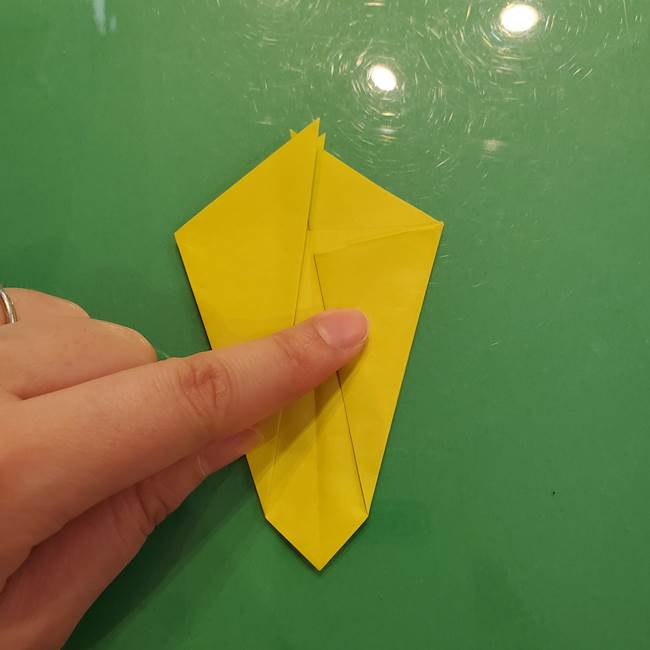 折り紙の梨 立体的でリアルな折り方作り方①前(22)