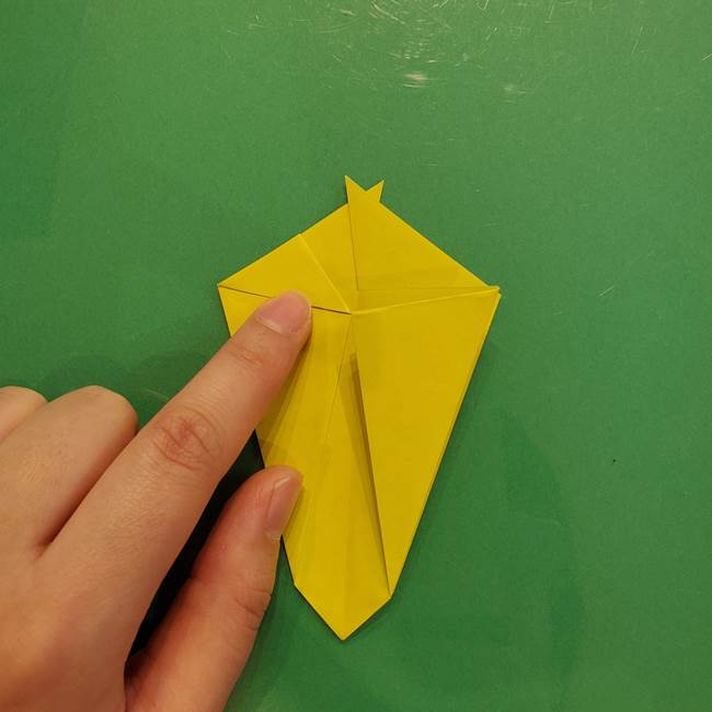 折り紙の梨 立体的でリアルな折り方作り方①前(23)