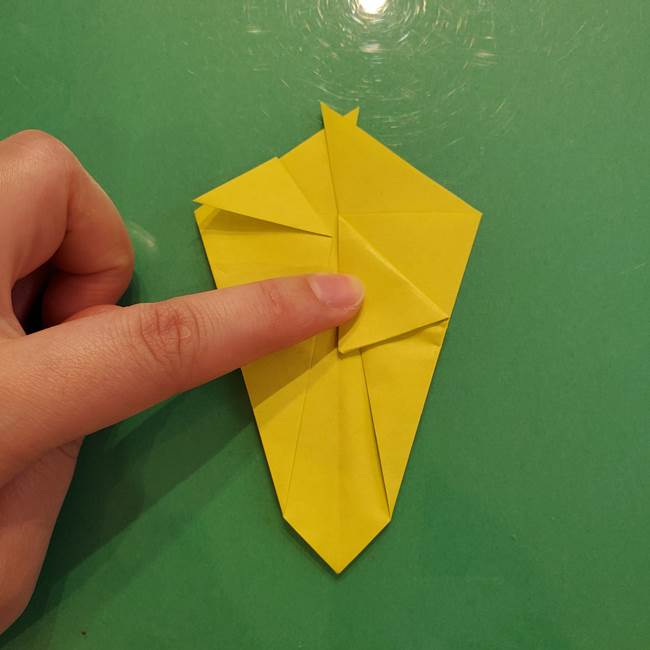 折り紙の梨 立体的でリアルな折り方作り方①前(24)