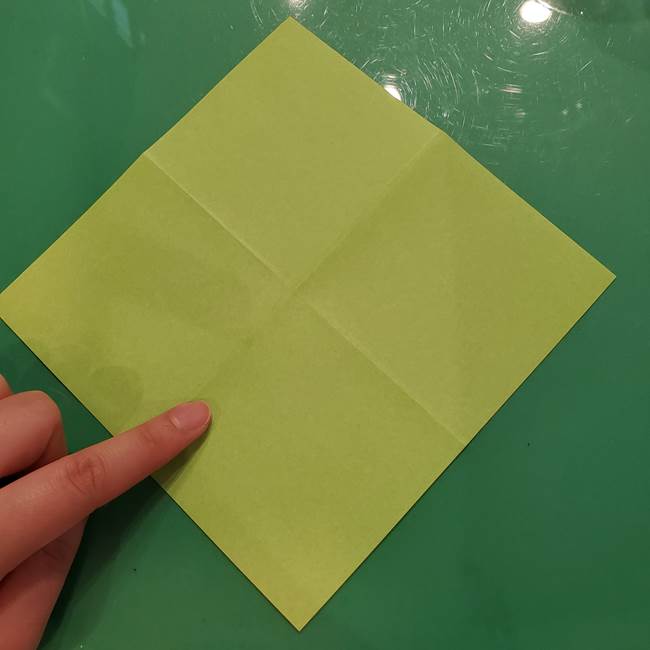折り紙の梨 立体的でリアルな折り方作り方①前(6)