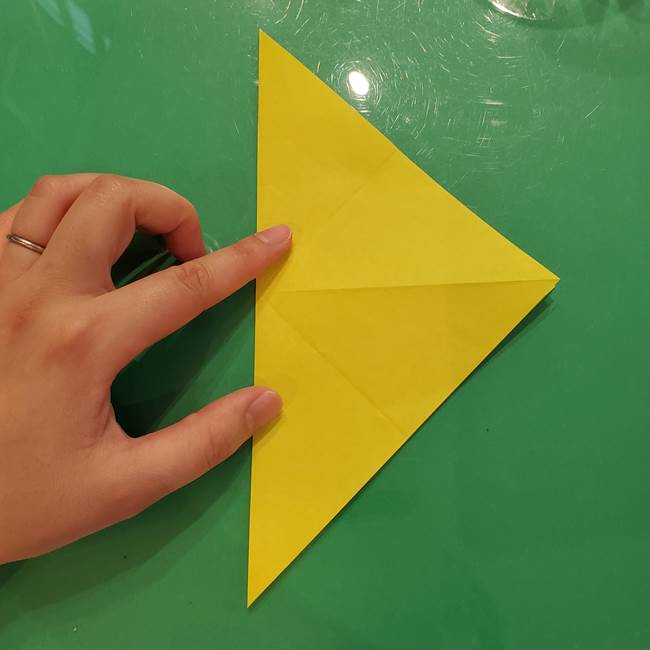 折り紙の梨 立体的でリアルな折り方作り方①前(9)