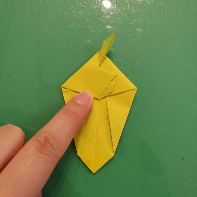 折り紙の梨 立体的でリアルな折り方作り方②後(15)