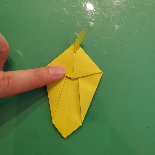 折り紙の梨 立体的でリアルな折り方作り方②後(17)