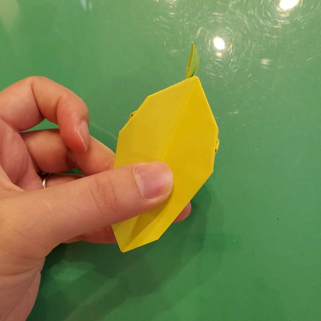 折り紙の梨 立体的でリアルな折り方作り方②後(22)