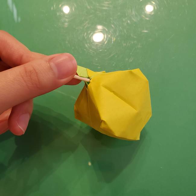 折り紙の梨 立体的でリアルな折り方作り方②後(27-2)