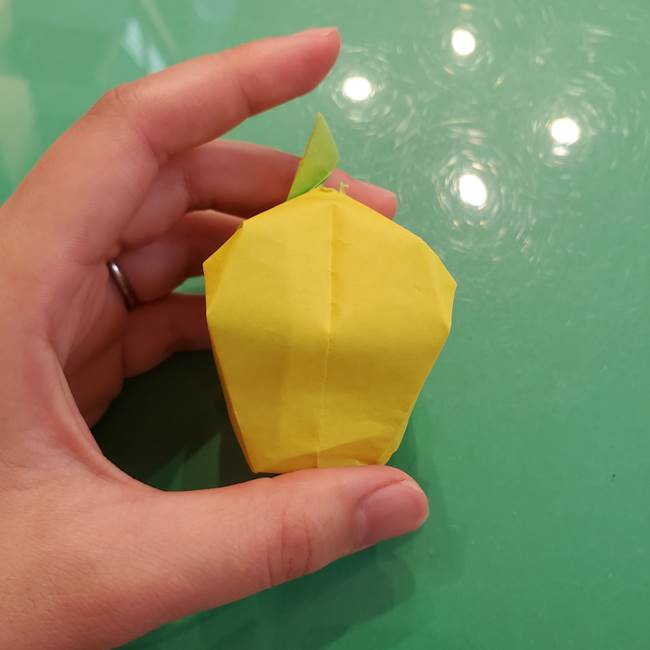 折り紙の梨 立体的でリアルな折り方作り方②後(27)