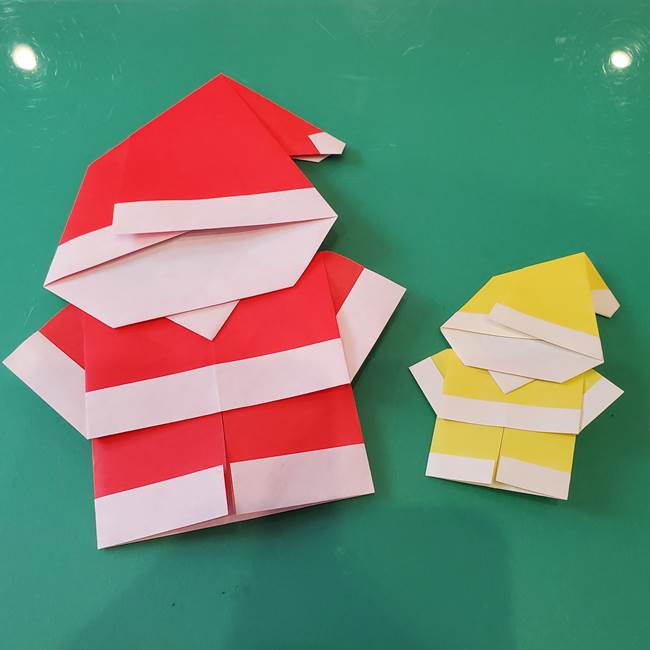 サンタクロース 折り紙二枚で4歳児でも簡単な折り方作り方 12月クリスマス製作 子供と楽しむ折り紙 工作
