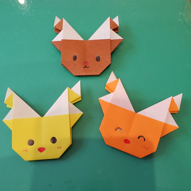 トナカイ 折り紙1枚で簡単にかわいい顔を手作り 折り方作り方を紹介 子供と楽しむ折り紙 工作