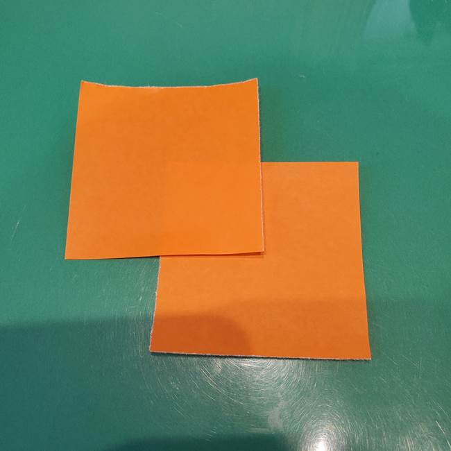 かぼちゃミッキーの折り紙＊折り方作り方①ミッキー(1-2)