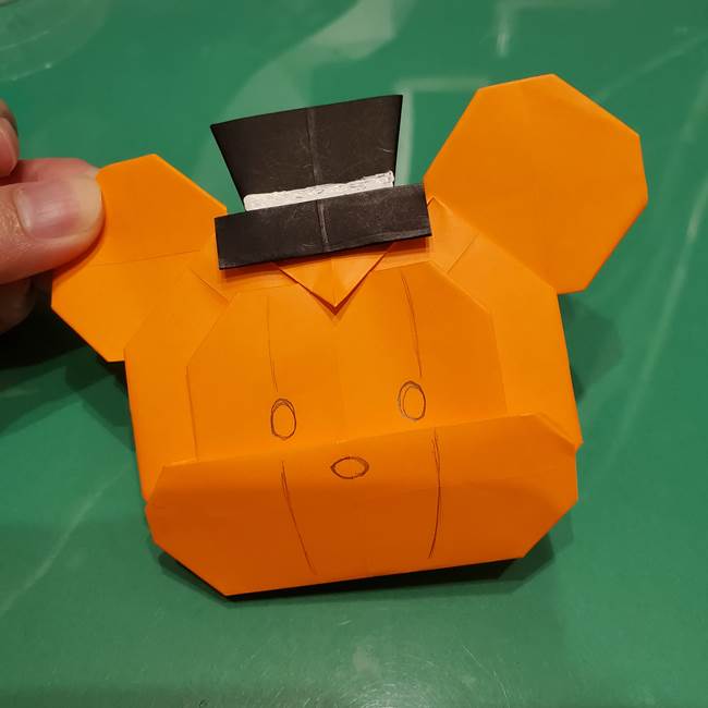 かぼちゃミッキーの折り紙＊折り方作り方③完成(3)