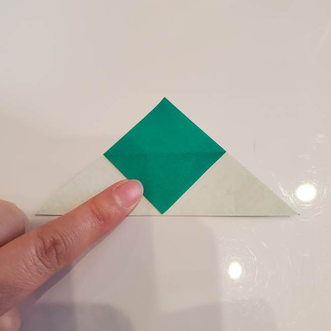 ひいらぎの折り紙 作り方折り方①葉(3)