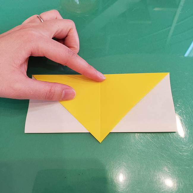 クリスマスベルの折り紙 簡単な折り方作り方(9)