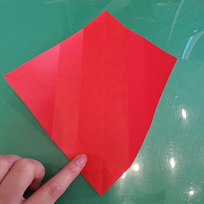 サンタを折り紙一枚でつくる折り図(折り方作り方)①顔(11)