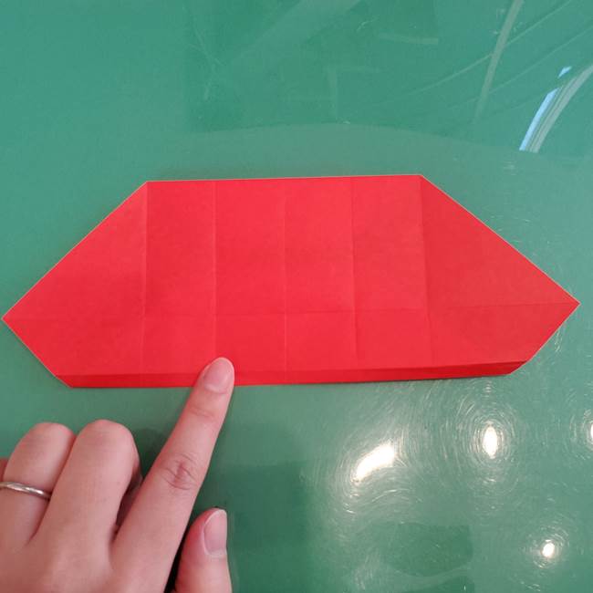 サンタを折り紙一枚でつくる折り図(折り方作り方)②体(1)