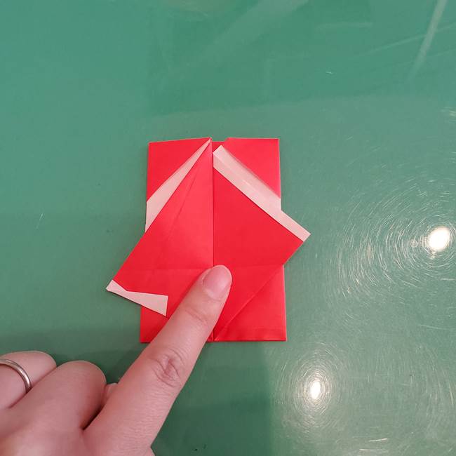 サンタを折り紙一枚でつくる折り図(折り方作り方)②体(14)