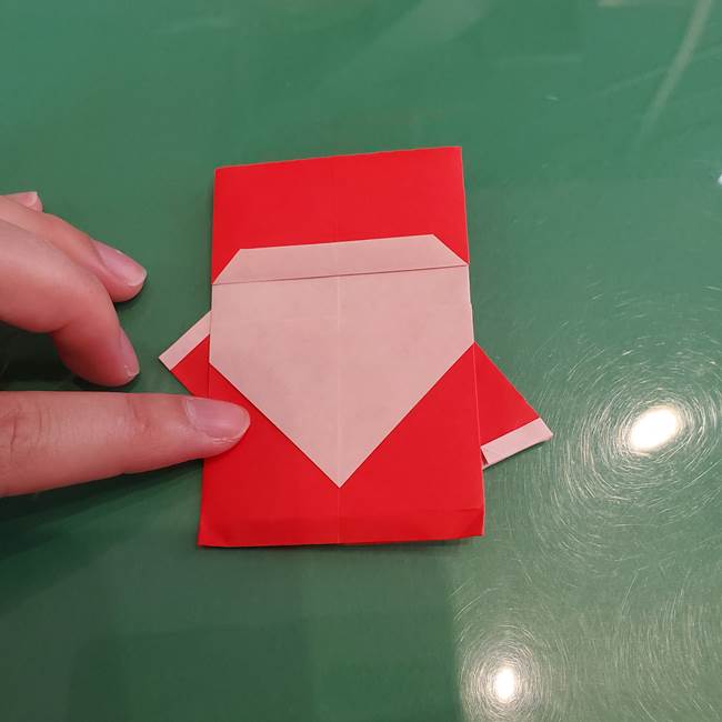 サンタを折り紙一枚でつくる折り図(折り方作り方)②体(17)
