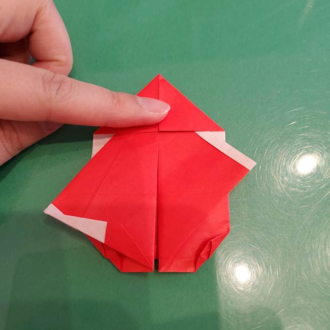 サンタを折り紙一枚でつくる折り図(折り方作り方)②体(24)