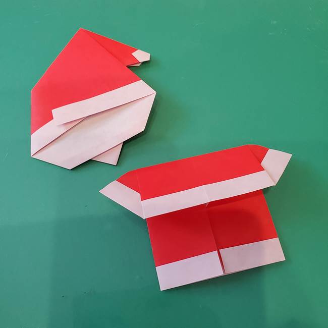 サンタクロース 折り紙2枚で4歳児も簡単な折り方作り方③完成(1)