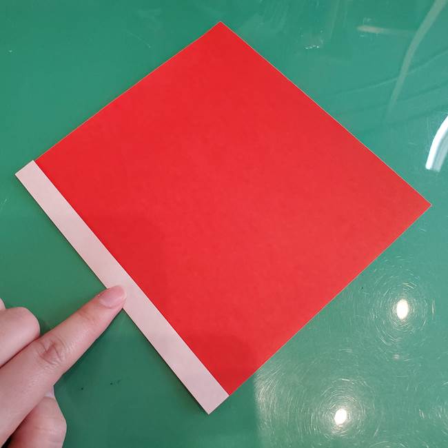 サンタクロースの折り紙 簡単で2歳児からつくれる折り方作り方(3)
