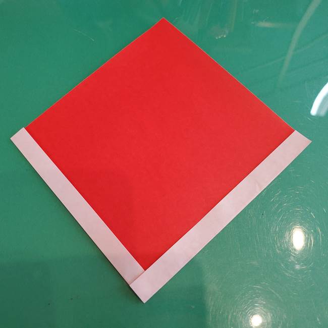 サンタクロースの折り紙 簡単で2歳児からつくれる折り方作り方(4)