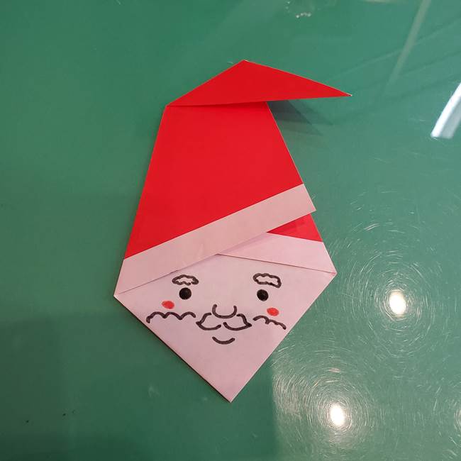 サンタクロースの折り紙 簡単で2歳児からつくれる折り方作り方(9)
