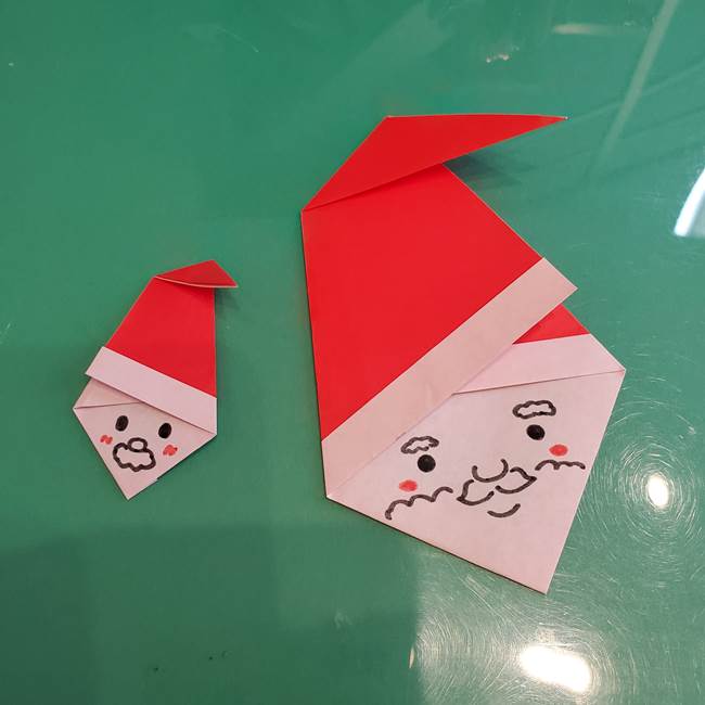 サンタクロースの折り紙 簡単で2歳児からつくれる折り方作り方
