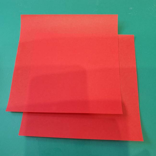サンタクロースは折り紙二枚で作れる！(1)