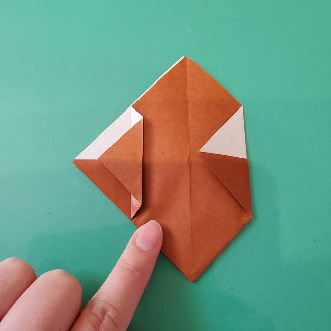 トナカイ 折り紙1枚で簡単につくる折り方作り方(16)