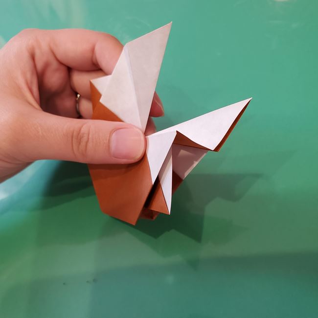 トナカイ 折り紙1枚で簡単につくる折り方作り方(28)