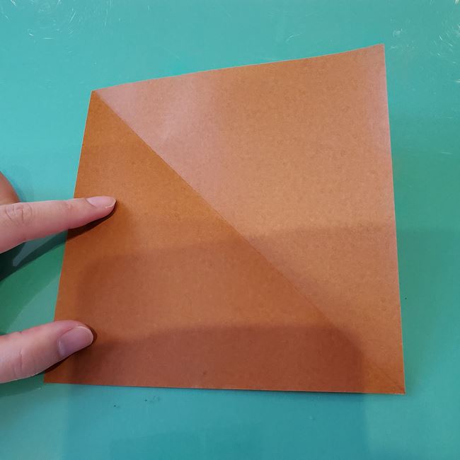 トナカイ 折り紙1枚で簡単につくる折り方作り方(3)